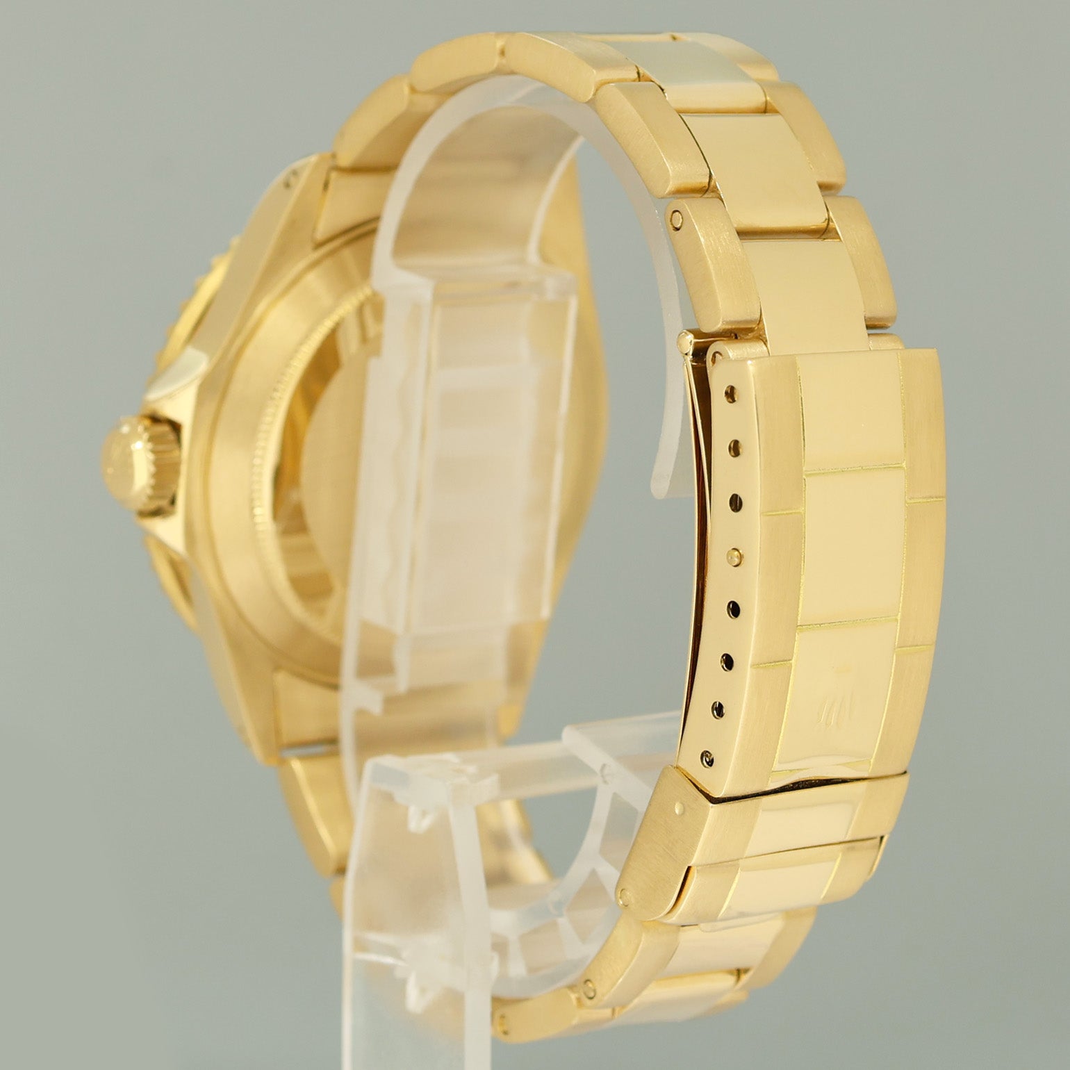 MINT Rolex 16618 Submariner Yellow Gold Blue Champagne Serti