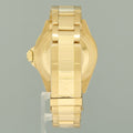 MINT Rolex 16618 Submariner Yellow Gold Blue Champagne Serti Diamond Watch Box