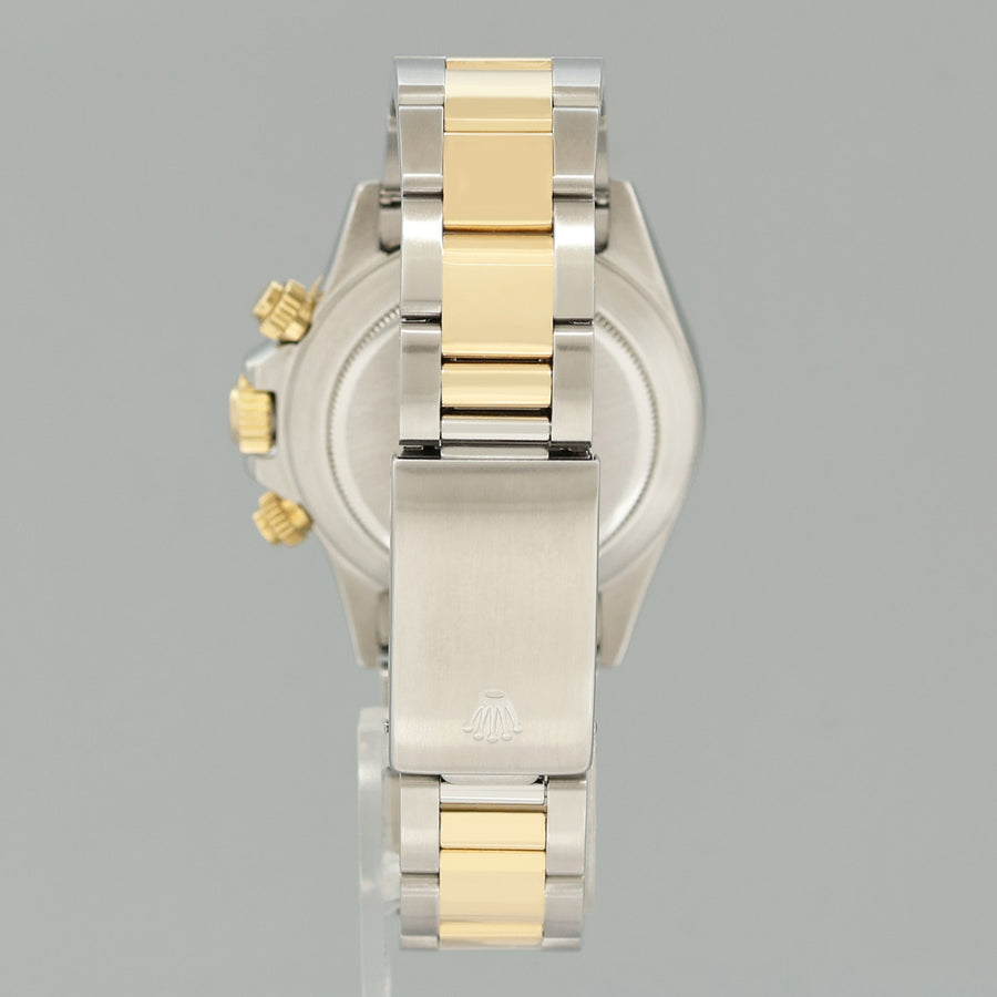 1993 MINT Rolex Daytona 16523 Zenith Black Chrono Yellow Gold Two Tone Watch Box