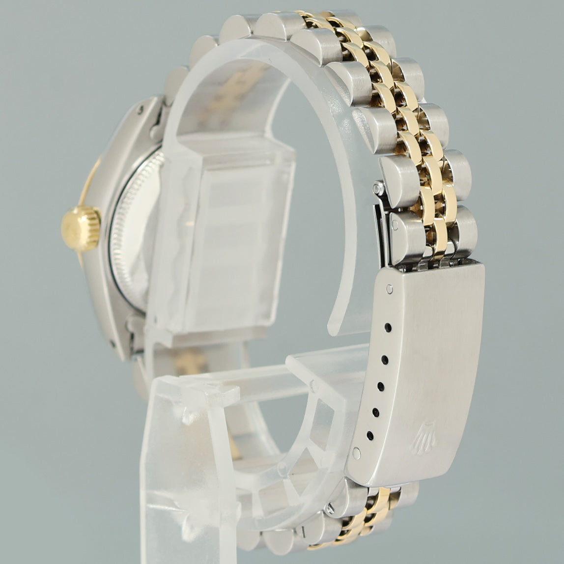 MINT Ladies Rolex DateJust 26mm 69173 White Roman Two Tone Yellow Gold Jubilee Watch