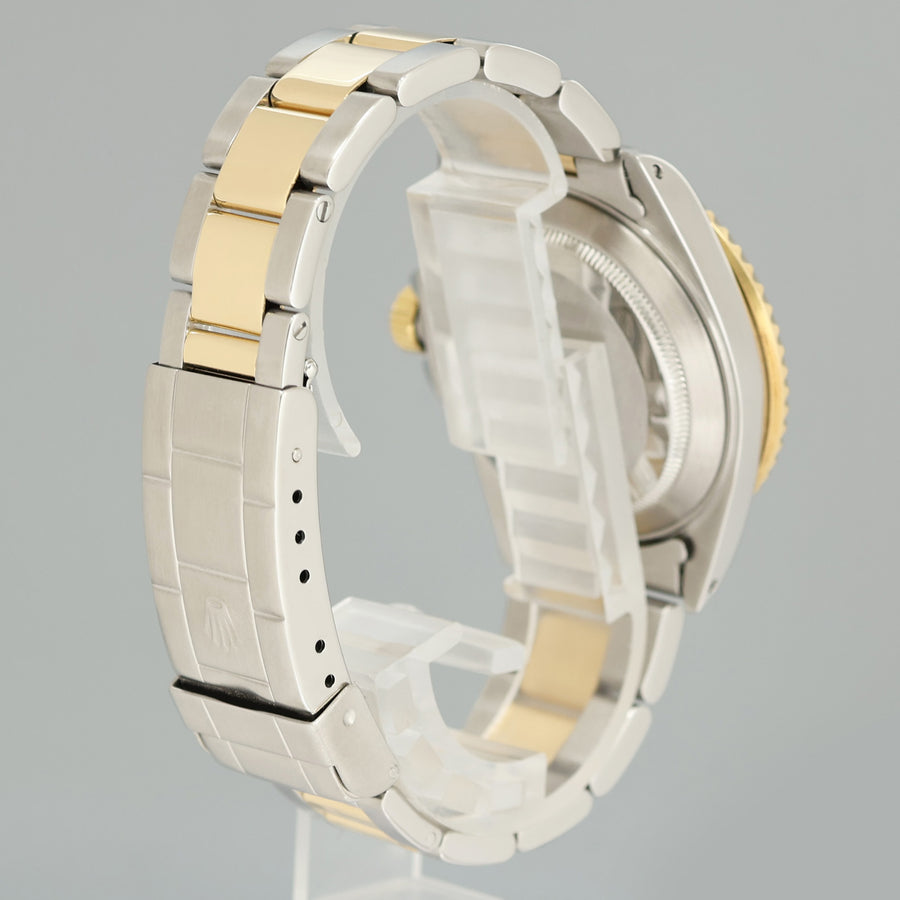 Rolex Submariner 16613 Two Tone Gold Champagne Serti Diamond Watch Box