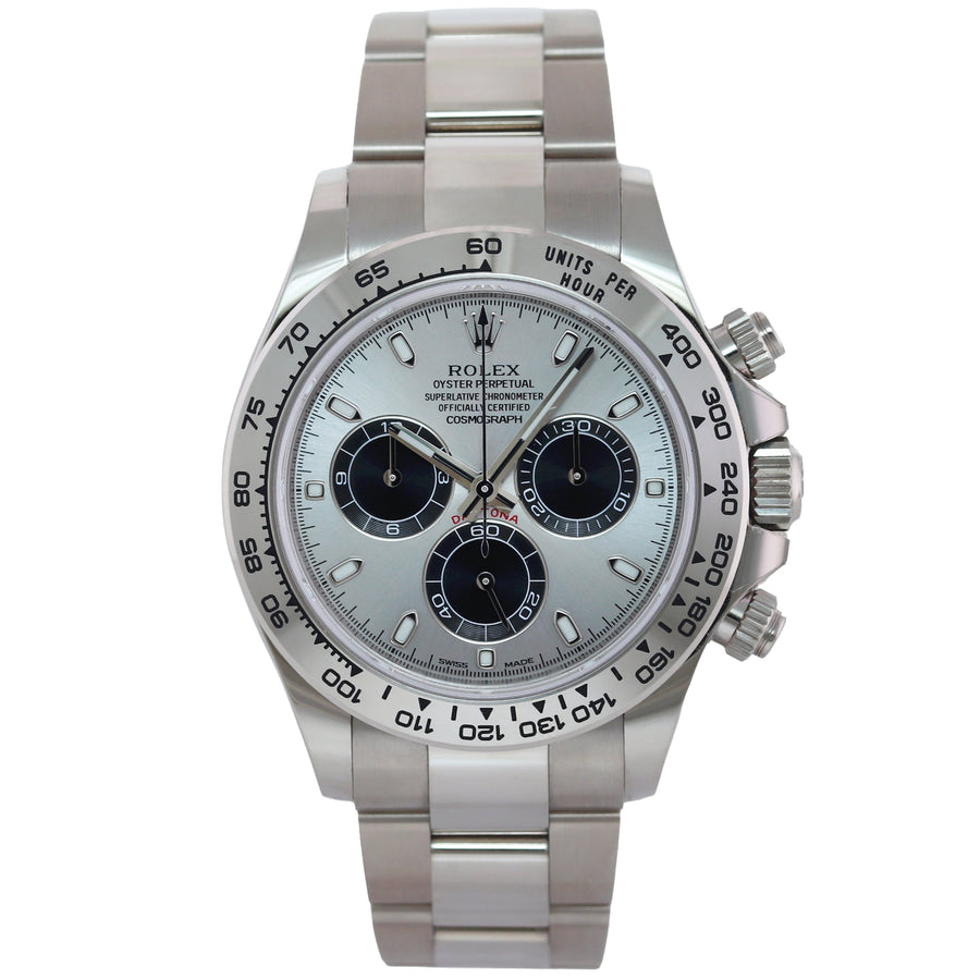 2026 RSC PAPERS Rolex Daytona Ghost Panda Silver Chrono 116509 White Gold Watch Box