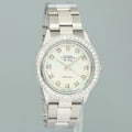 MINT Rolex Air-King 14000 Diamond Mother of Pearl Dial 34mm Steel Watch Box