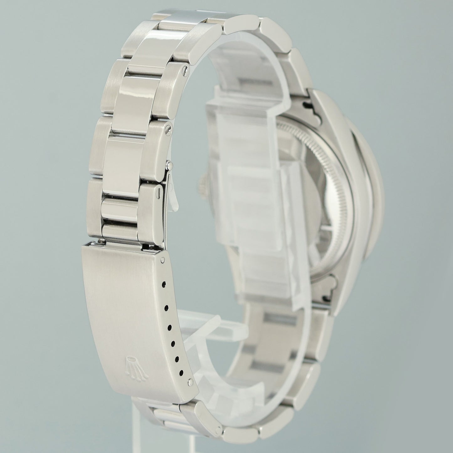 MINT Rolex Air-King 14000 Diamond Mother of Pearl Dial 34mm Steel Watch Box