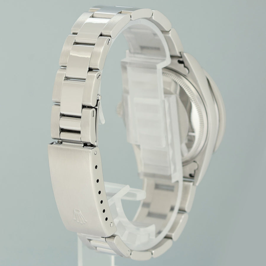 MINT Rolex Air-King 14000 Diamond Mother of Pearl Dial 34mm Steel Watch Box
