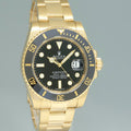 2018 MINT Rolex 116618LN Submariner Black Dial Ceramic Yellow Gold 40mm Watch Box