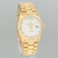 2018 RSC PAPERS Rolex President Day-Date White Stick 18038 Quickset Yellow Gold Watch