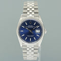 2025 NEW PAPERS Rolex 126200 DateJust 36mm Blue Stick Steel Jubilee Band Watch