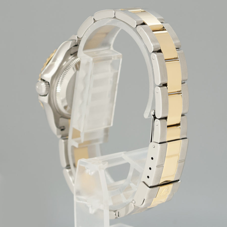 MINT Ladies Rolex Yacht-Master 169623 Two Tone Yellow Gold Dark Mother of Pearl Watch