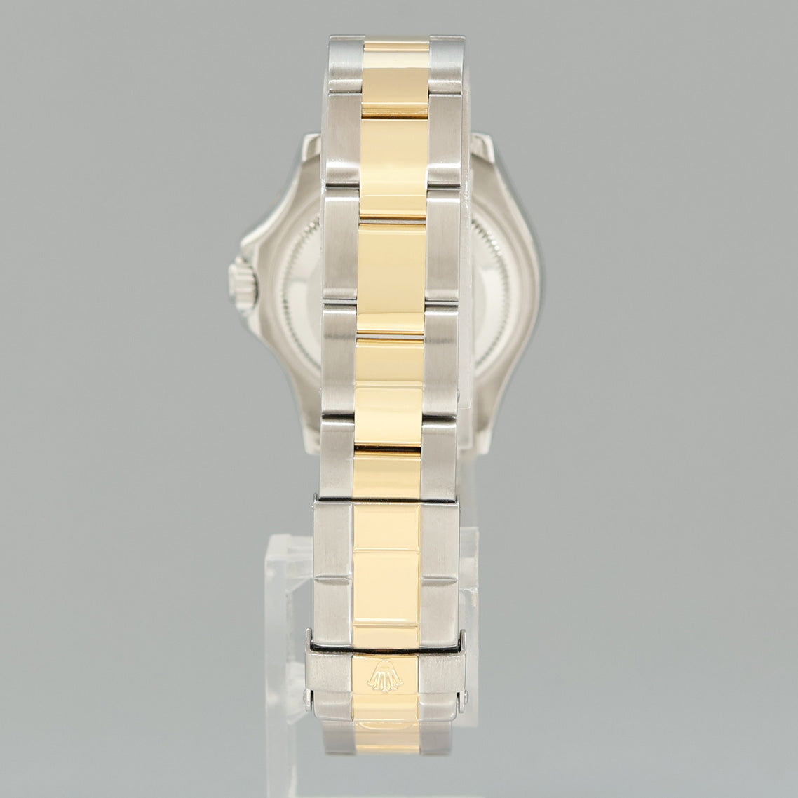 MINT Ladies Rolex Yacht-Master 169623 Two Tone Yellow Gold Dark Mother of Pearl Watch