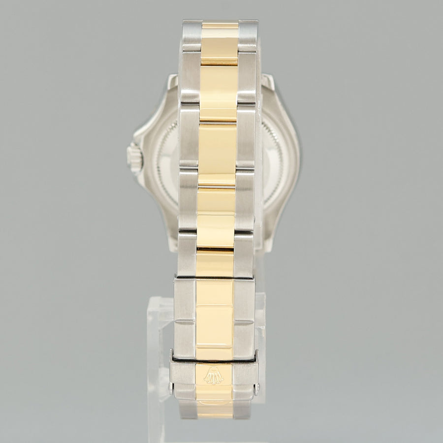 MINT Ladies Rolex Yacht-Master 169623 Two Tone Yellow Gold Dark Mother of Pearl Watch