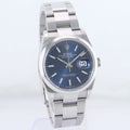 2022 MINT Blue Stick Rolex 126200 DateJust 36mm Steel Oyster Band Watch Box