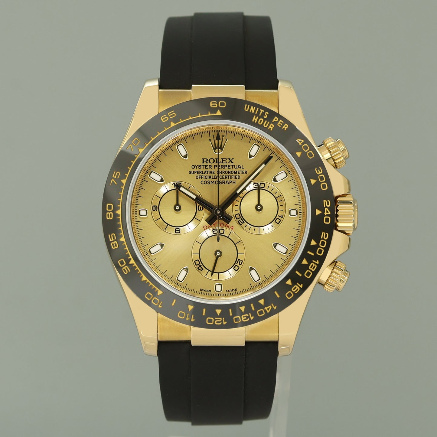 MINT 2022 Rolex Oysterflex Daytona 116518LN Gold Champagne Ceramic Watch Box