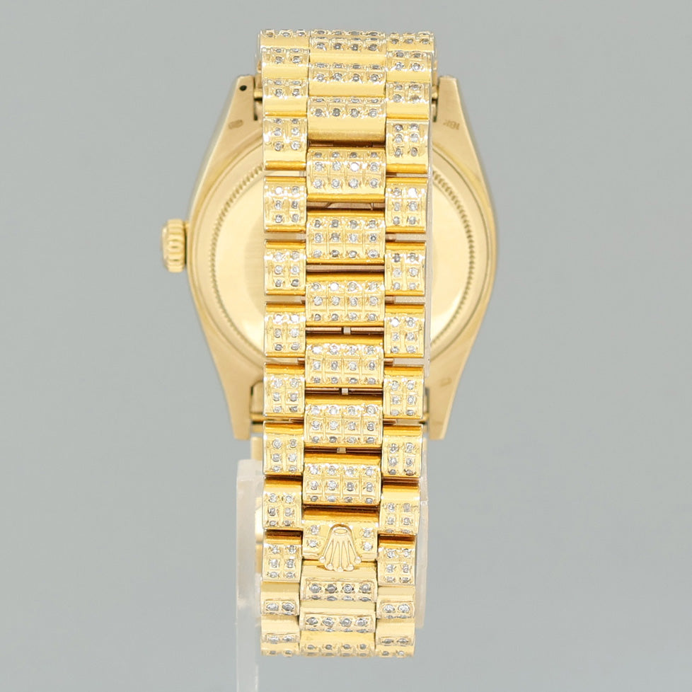 Rolex DateJust 36mm 16018 Yellow Gold Mother of Pearl Diamond President Watch Box