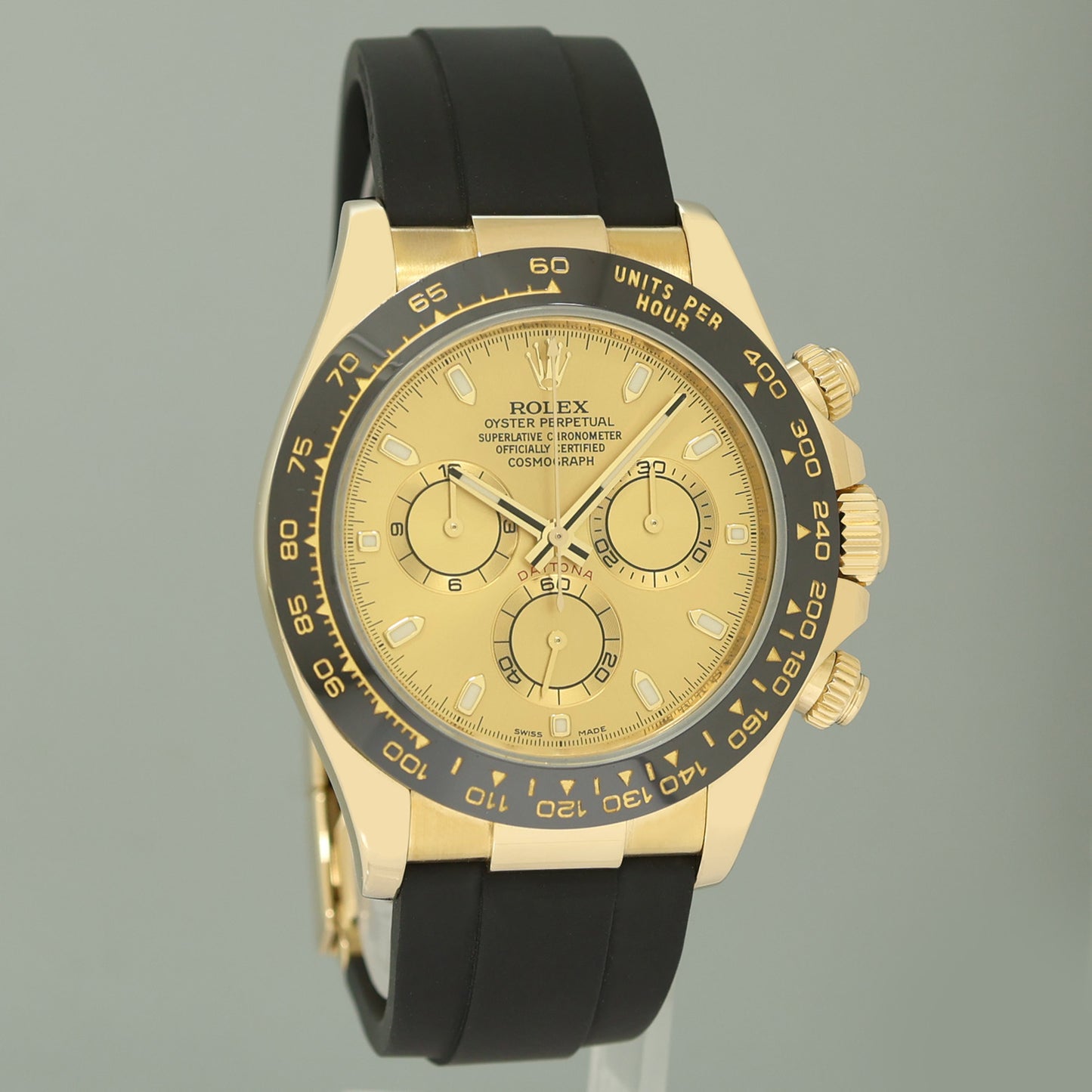 MINT 2022 Rolex Oysterflex Daytona 116518LN Gold Champagne Ceramic Watch Box