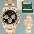 2024 NEW PAPERS Rolex Daytona Cosmograph 40mm Rose Gold Black 126505 Watch Box
