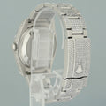 DIAMOND Rolex Oyster 115200 Pave Diamond Oyster Perpetual Date 34mm Steel Watch Box