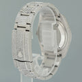 DIAMOND Rolex Oyster 115200 Pave Diamond Oyster Perpetual Date 34mm Steel Watch Box