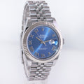 2023 MINT Rolex DateJust 41 41mm Blue Roman Jubilee Fluted 126334 Watch Box