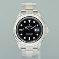 DIAMOND MINT 2010 Rolex Yacht-Master 116622 Steel 40mm Black Dial Watch Box