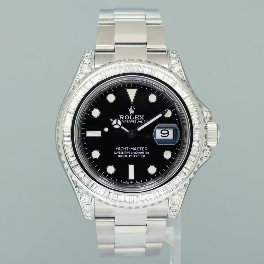 DIAMOND MINT 2010 Rolex Yacht-Master 116622 Steel 40mm Black Dial Watch Box