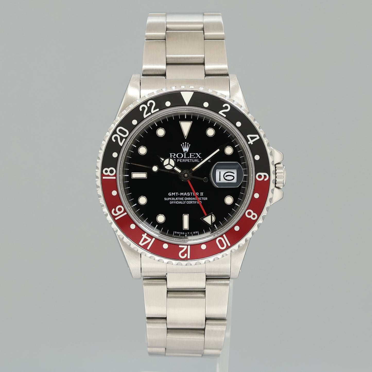 1987 Rolex GMT-Master II 2 Fat Lady Coke Red Steel 16760 40mm Watch Box