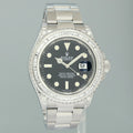 DIAMOND MINT 2010 Rolex Yacht-Master 116622 Steel 40mm Black Dial Watch Box