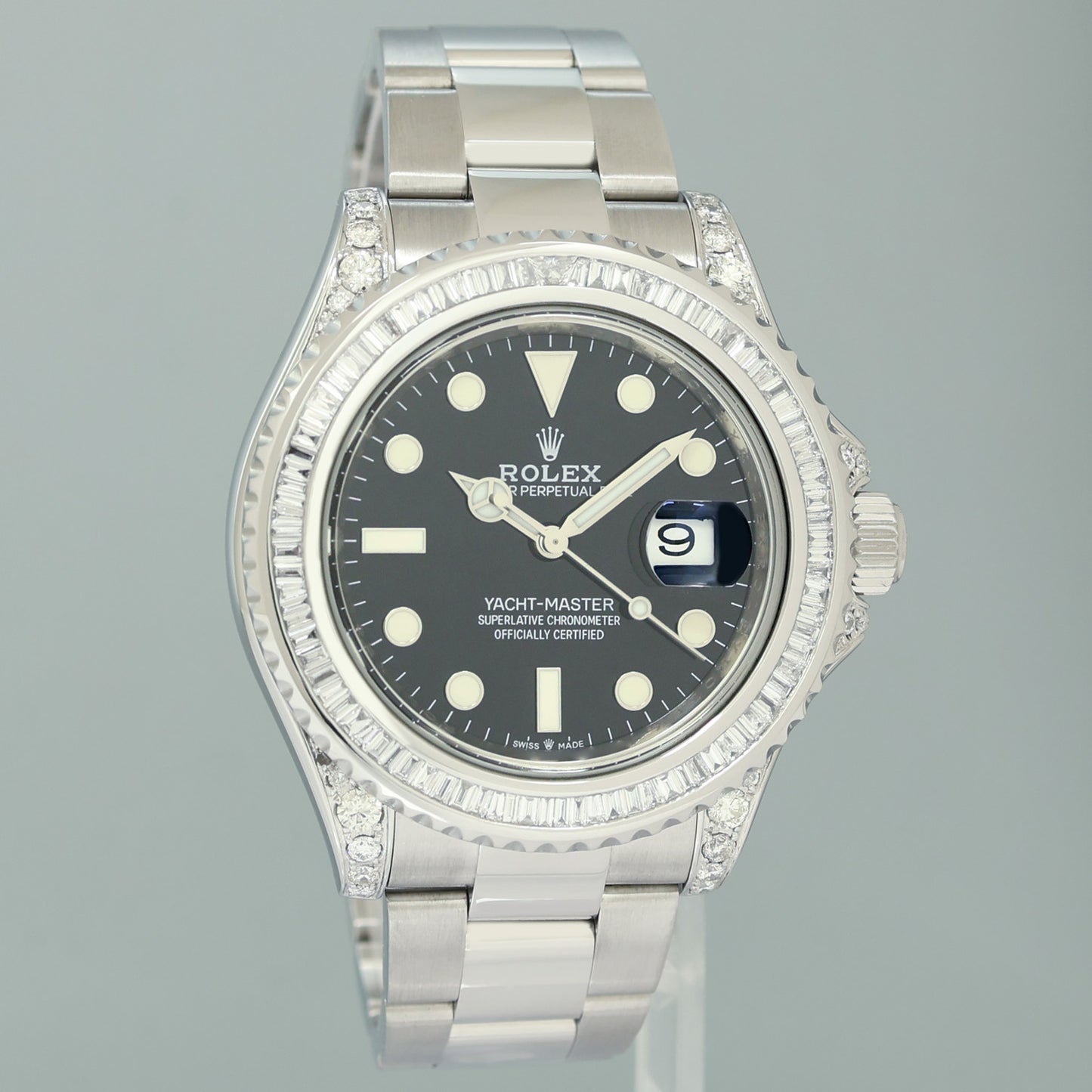 DIAMOND MINT 2010 Rolex Yacht-Master 116622 Steel 40mm Black Dial Watch Box