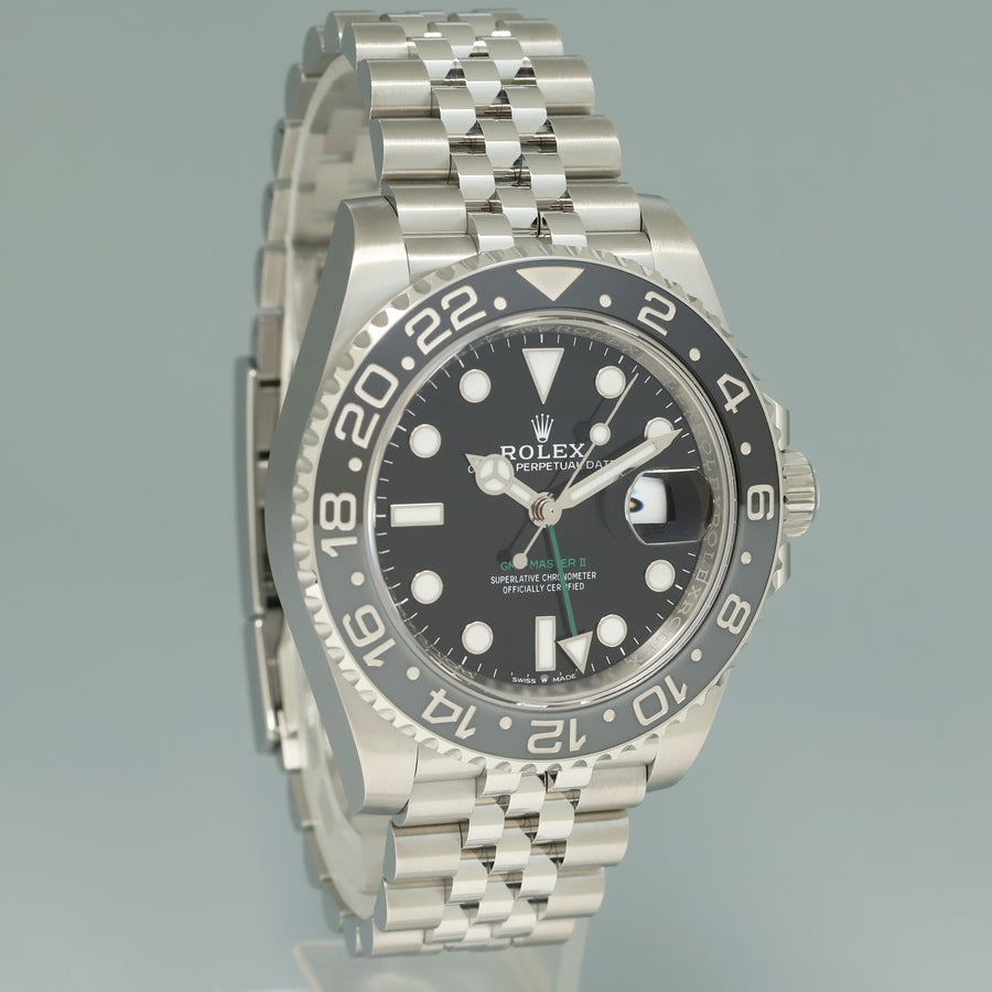AUG 2025 NEW PAPERS Rolex GMT Master II Bruce Wayne Jubilee 126710GRNR Watch Box
