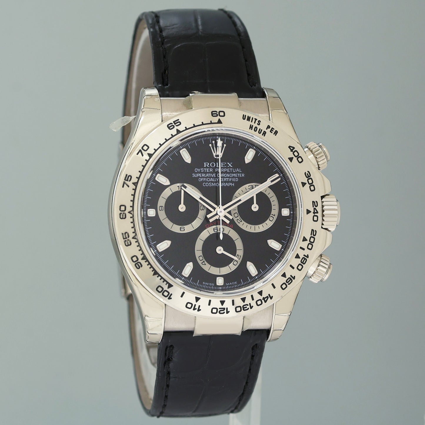 MINT Rolex Daytona Black Dial 116519 White Gold 40mm Chrono Watch Box