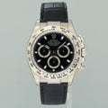 MINT Rolex Daytona Black Dial 116519 White Gold 40mm Chrono Watch Box