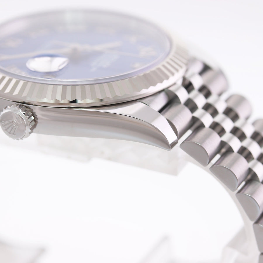 2023 MINT Rolex DateJust 41 41mm Blue Roman Jubilee Fluted 126334 Watch Box