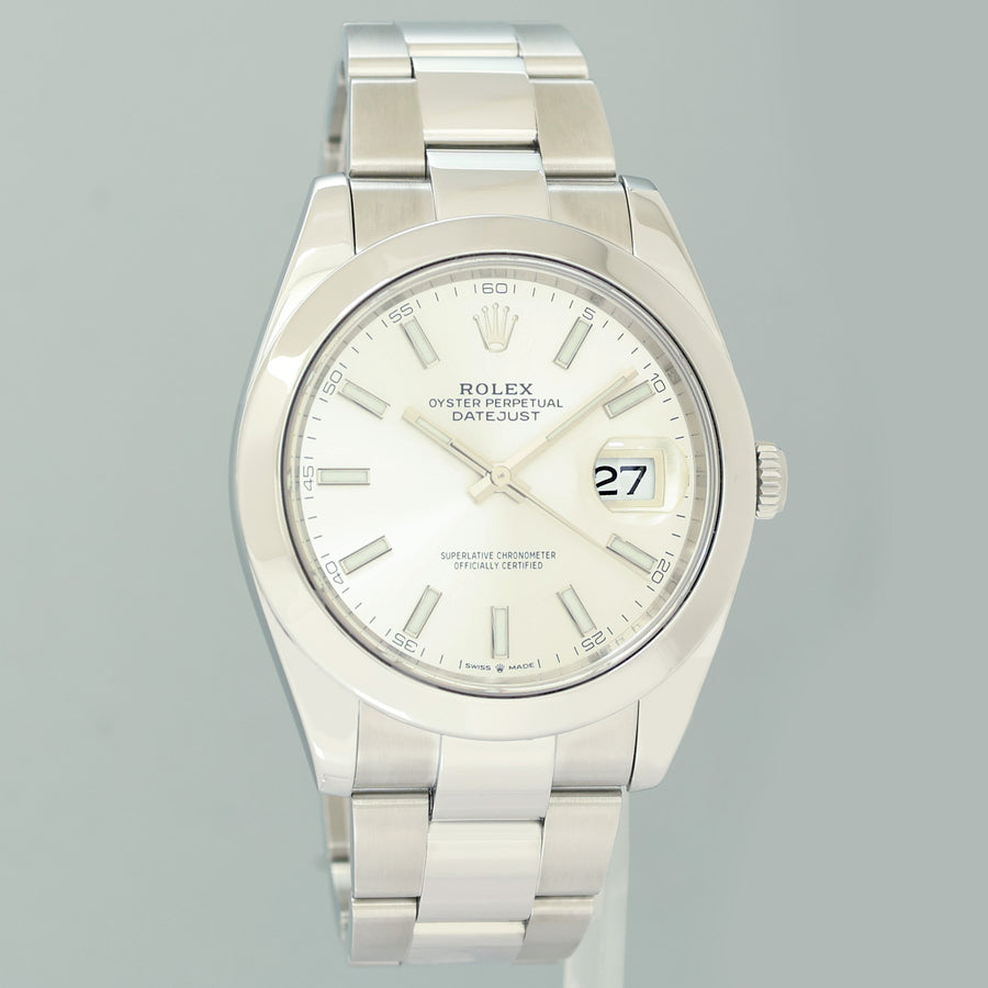 2025 MINT CPO PAPERS Rolex DateJust 41 Steel 126300 Silver Dial Oyster 41mm Watch Box