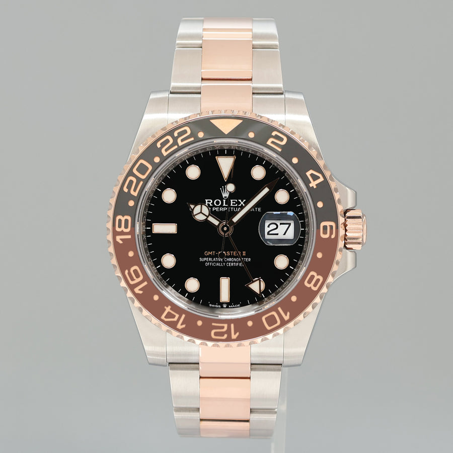 2026 NEW PAPERS Rolex 126711CHNR GMT Master II Root Beer Rose Gold Watch Box