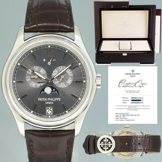 2014 MINT PAPERS Patek Philippe 5146P Platinum Annual Calendar 39mm Moon Watch