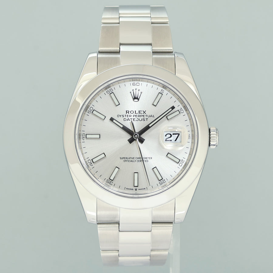 2025 MINT CPO PAPERS Rolex DateJust 41 Steel 126300 Silver Dial Oyster 41mm Watch Box