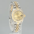 PAPERS Ladies Rolex DateJust 179173 Champagne Diamond Two-Tone Gold Jubilee Watch