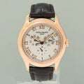 PAPERS MINT Patek Philippe Rose Gold Annual Calendar 5035R White Roman 37mm Watch