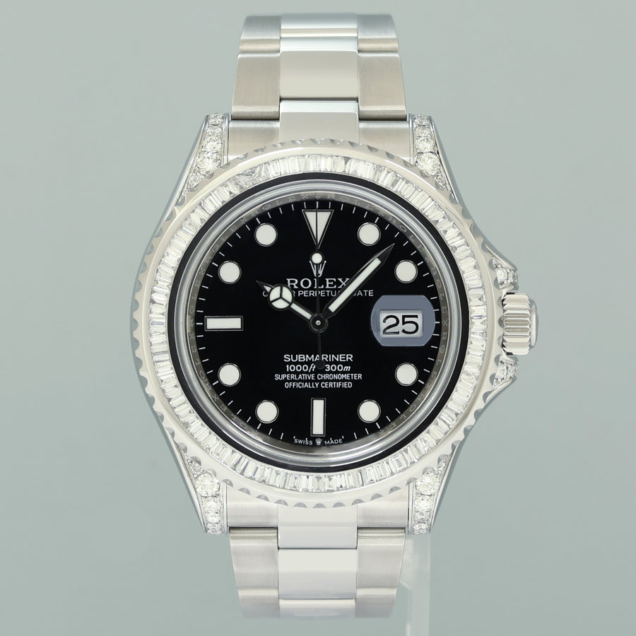 2018 MINT PAPERS Rolex Yacht-Master 116622 Steel Diamond Baguette 40mm Watch Box