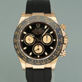 2021 MINT Rolex Oysterflex Daytona 116515LN Rose Gold Black Dial Ceramic Watch Box