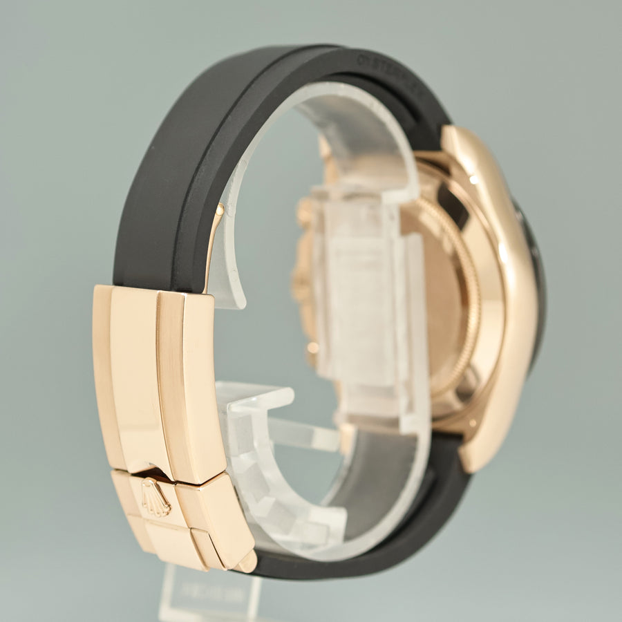 2021 MINT Rolex Oysterflex Daytona 116515LN Rose Gold Black Dial Ceramic Watch Box