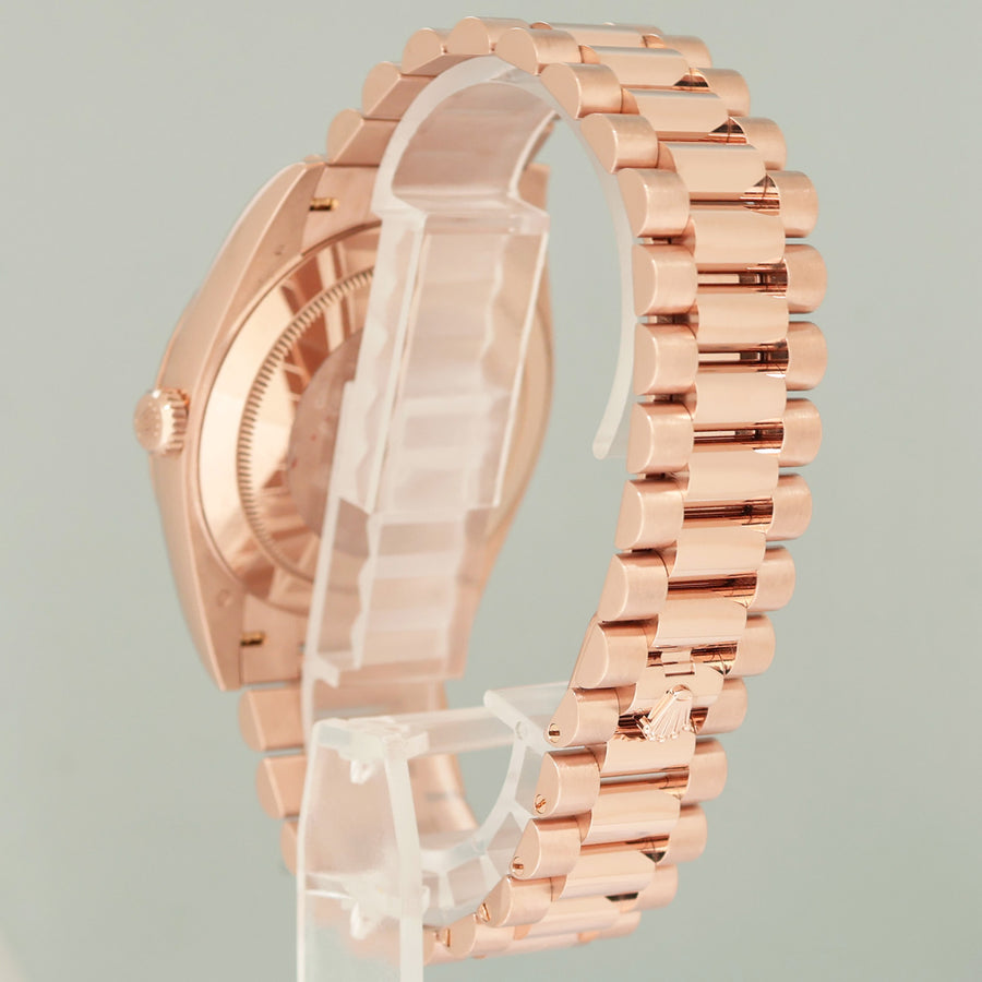 2026 NEW PAPERS Rolex President 40mm Rose Gold Green Ombre 228235 Watch Box