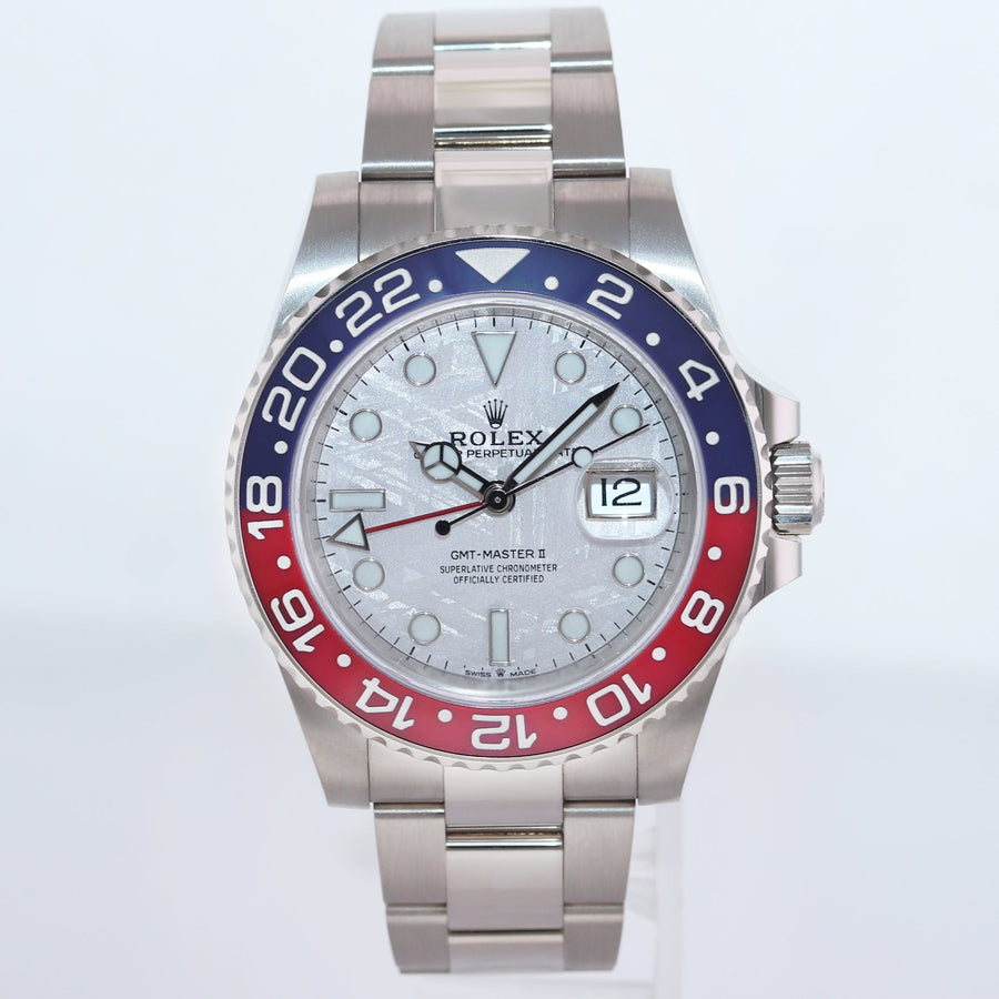 2023 NEW PAPERS Rolex GMT-Master II 126719 Pepsi METEORITE White Gold Watch Box