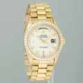 Rolex President Day-Date White Diamond 18038 Quickset Yellow Gold Watch Box