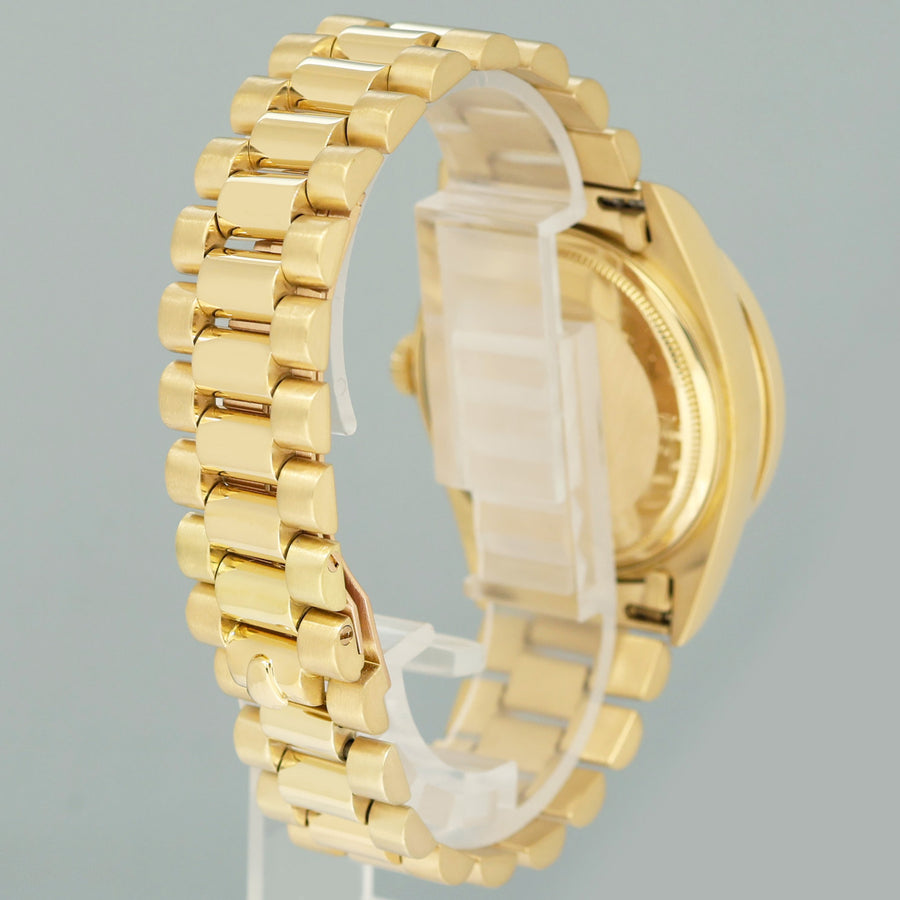 Rolex President Day-Date White Diamond 18038 Quickset Yellow Gold Watch Box