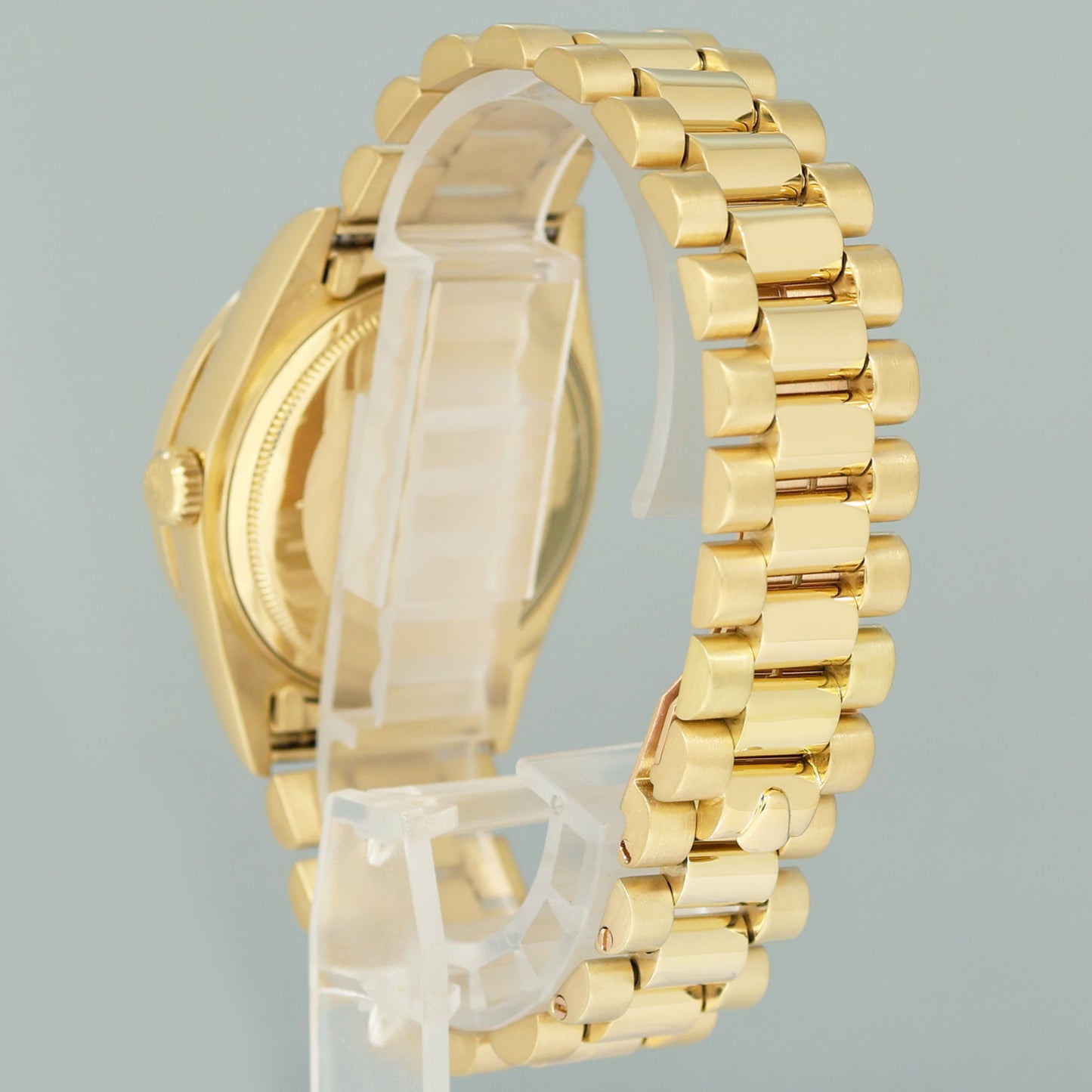 Rolex President Day-Date White Diamond 18038 Quickset Yellow Gold Watch Box