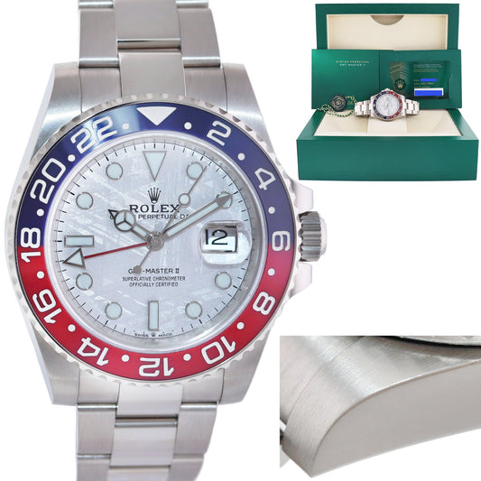 2023 NEW PAPERS Rolex GMT-Master II 126719 Pepsi METEORITE White Gold Watch Box