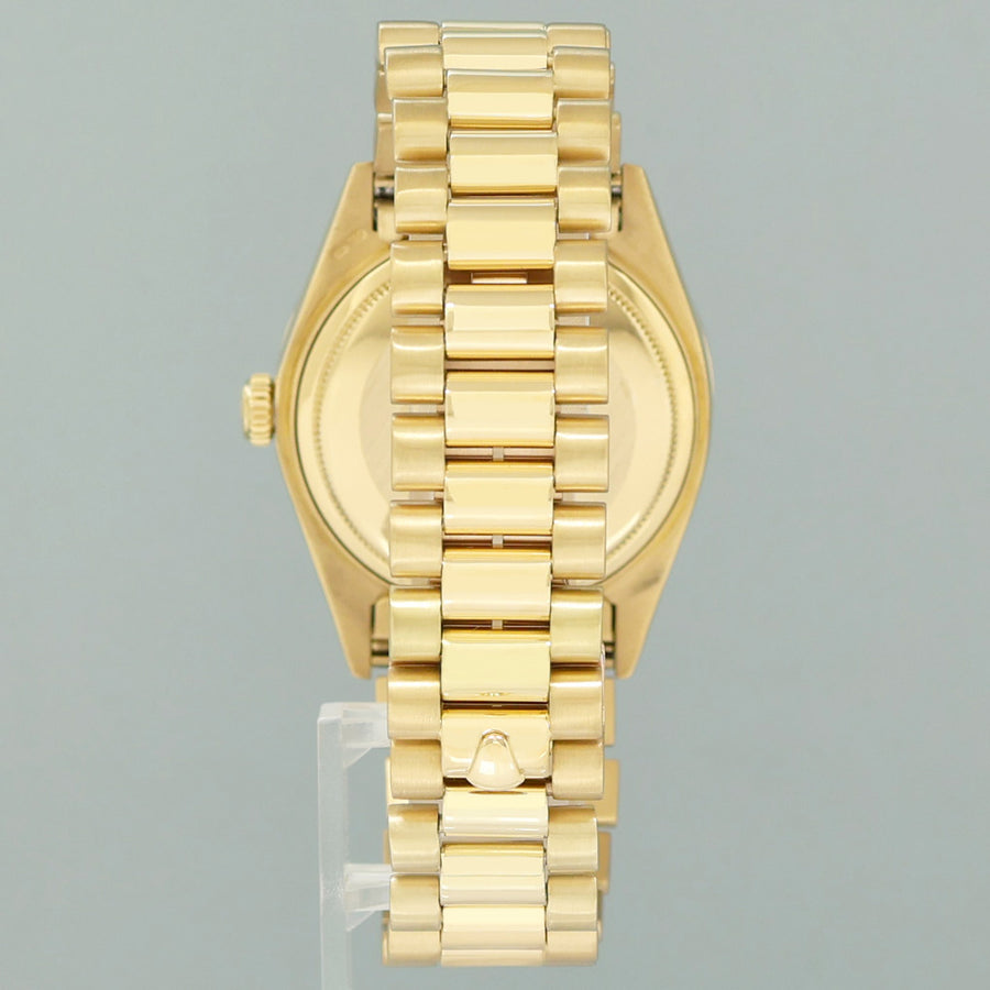 Rolex President Day-Date White Diamond 18038 Quickset Yellow Gold Watch Box