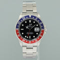 STICKERS 2002 NOS PAPERS Rolex GMT-Master II Pepsi Blue Red Steel 16710BLRO Watch