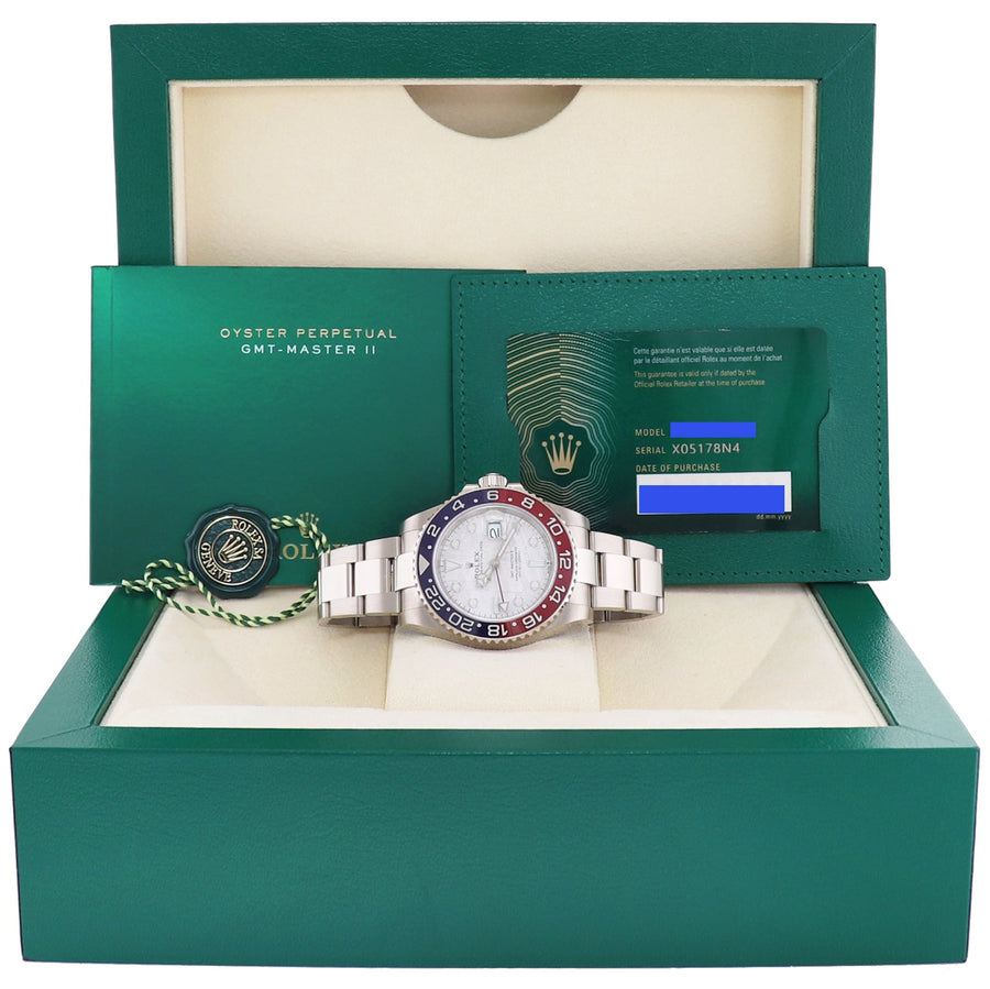 2023 NEW PAPERS Rolex GMT-Master II 126719 Pepsi METEORITE White Gold Watch Box